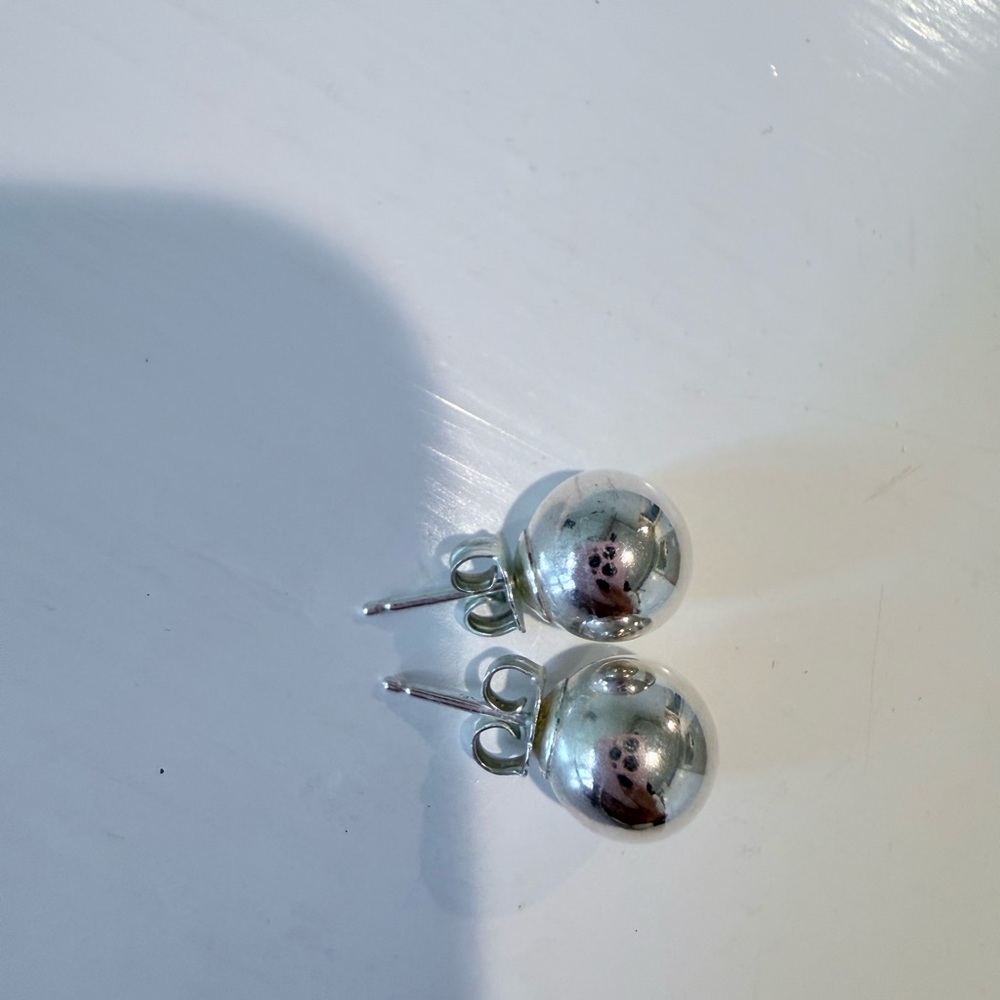 Elegant Sterling Silver ball  Earrings